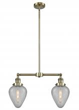 Innovations Lighting 209-AB-G165-LED - Geneseo - 2 Light - 21 inch - Antique Brass - Stem Hung - Island Light