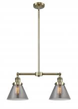 Innovations Lighting 209-AB-G43-LED - Cone - 2 Light - 21 inch - Antique Brass - Stem Hung - Island Light