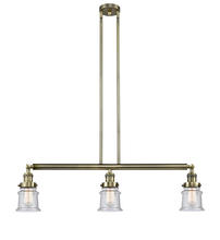 Innovations Lighting 213-AB-G184S-LED - Canton - 3 Light - 39 inch - Antique Brass - Stem Hung - Island Light