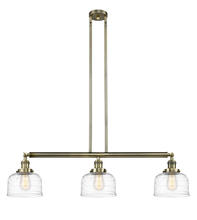 Innovations Lighting 213-AB-G713-LED - Bell - 3 Light - 41 inch - Antique Brass - Stem Hung - Island Light