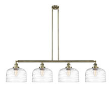 Innovations Lighting 214-AB-G713-L-LED - Bell - 4 Light - 54 inch - Antique Brass - Stem Hung - Island Light