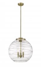 Innovations Lighting 221-3S-AB-G1213-18-LED - Athens Deco Swirl - 3 Light - 18 inch - Antique Brass - Cord hung - Pendant