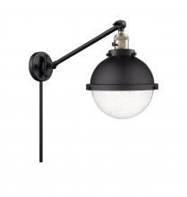 Innovations Lighting 237-BAB-HFS-84-BK-LED - Hampden - 1 Light - 9 inch - Black Antique Brass - Swing Arm