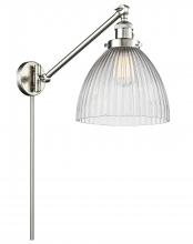 Innovations Lighting 237-SN-G222-LED - Seneca Falls - 1 Light - 10 inch - Brushed Satin Nickel - Swing Arm