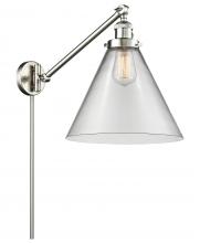  237-SN-G42-L - Cone - 1 Light - 12 inch - Brushed Satin Nickel - Swing Arm