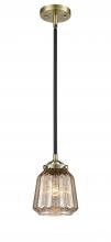 Innovations Lighting 284-1S-BAB-G146-LED - Chatham - 1 Light - 7 inch - Black Antique Brass - Cord hung - Mini Pendant