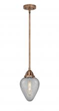 Innovations Lighting 288-1S-AC-G165-LED - Geneseo - 1 Light - 7 inch - Antique Copper - Cord hung - Mini Pendant