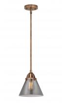 Innovations Lighting 288-1S-AC-G43-LED - Cone - 1 Light - 8 inch - Antique Copper - Cord hung - Mini Pendant