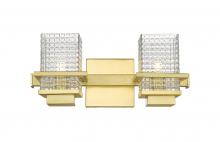 Innovations Lighting 310-2W-SG-CL-LED - Wellfleet - 2 Light - 15 inch - Satin Gold - Bath Vanity Light