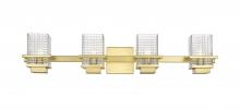 Innovations Lighting 310-4W-SG-CL-LED - Wellfleet - 4 Light - 33 inch - Satin Gold - Bath Vanity Light