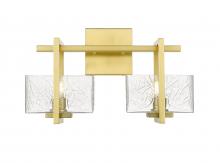 Innovations Lighting 312-2W-SG-CL-LED - Striate - 2 Light - 15 inch - Satin Gold - Bath Vanity Light