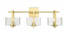 Innovations Lighting 312-3W-SG-CL-LED - Striate - 3 Light - 24 inch - Satin Gold - Bath Vanity Light