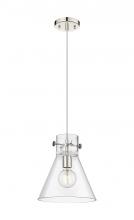 Innovations Lighting 410-1PM-PN-G411-10CL - Newton Cone - 1 Light - 10 inch - Polished Nickel - Cord hung - Pendant