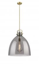 Innovations Lighting 410-1SL-BB-G412-18SM - Newton Bell - 1 Light - 18 inch - Brushed Brass - Pendant