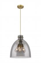 Innovations Lighting 410-3PL-BB-G412-16SM - Newton Bell - 3 Light - 16 inch - Brushed Brass - Cord hung - Pendant