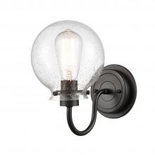 Innovations Lighting 437-1W-BK-SDY-LED - Olivia - 1 Light - 6 inch - Matte Black - Bath Vanity Light