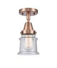 Innovations Lighting 447-1C-AC-G184S-LED - Canton - 1 Light - 6 inch - Antique Copper - Flush Mount