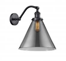  515-1W-BK-G43-L - Cone - 1 Light - 12 inch - Matte Black - Sconce