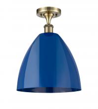 Innovations Lighting 516-1C-AB-MBD-12-BL-LED - Plymouth - 1 Light - 12 inch - Antique Brass - Semi-Flush Mount