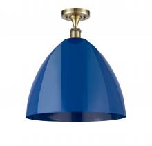 Innovations Lighting 516-1C-AB-MBD-16-BL-LED - Plymouth - 1 Light - 16 inch - Antique Brass - Semi-Flush Mount