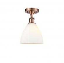 Innovations Lighting 516-1C-AC-GBD-751-LED - Bristol - 1 Light - 8 inch - Antique Copper - Semi-Flush Mount