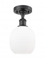 Innovations Lighting 516-1C-BK-G101-LED - Belfast - 1 Light - 6 inch - Matte Black - Semi-Flush Mount