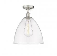 Innovations Lighting 516-1C-SN-GBD-122-LED - Bristol - 1 Light - 12 inch - Brushed Satin Nickel - Semi-Flush Mount