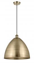 Innovations Lighting 516-1P-AB-MBD-16-AB-LED - Bristol - 1 Light - 16 inch - Antique Brass - Cord hung - Mini Pendant