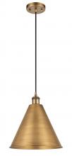  516-1P-BB-MBC-16-BB - Berkshire - 1 Light - 16 inch - Brushed Brass - Cord hung - Mini Pendant