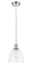 Innovations Lighting 516-1P-PN-GBD-754-LED - Bristol - 1 Light - 8 inch - Polished Nickel - Cord hung - Mini Pendant