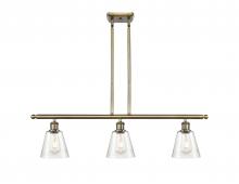  516-3I-AB-G454 - Caton - 3 Light - 36 inch - Antique Brass - Cord hung - Island Light