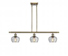  516-3I-AB-G92 - Fenton - 3 Light - 36 inch - Antique Brass - Stem Hung - Island Light