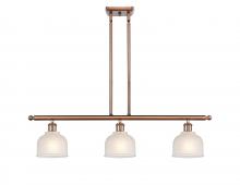 Innovations Lighting 516-3I-AC-G411-LED - Dayton - 3 Light - 36 inch - Antique Copper - Cord hung - Island Light