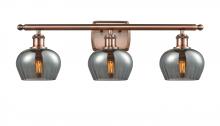 Innovations Lighting 516-3W-AC-G93-LED - Fenton - 3 Light - 27 inch - Antique Copper - Bath Vanity Light