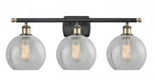 Innovations Lighting 516-3W-BAB-G125-8-LED - Athens - 3 Light - 28 inch - Black Antique Brass - Bath Vanity Light