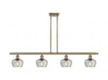  516-4I-AB-G92 - Fenton - 4 Light - 48 inch - Antique Brass - Stem Hung - Island Light