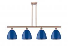  516-4I-AC-MBD-9-BL - Plymouth - 4 Light - 48 inch - Antique Copper - Cord hung - Island Light