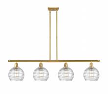 Innovations Lighting 516-4I-SG-G1213-8 - Athens Deco Swirl - 4 Light - 48 inch - Satin Gold - Cord hung - Island Light