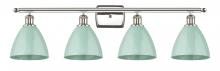 Innovations Lighting 516-4W-PN-MBD-75-SF-LED - Plymouth - 4 Light - 38 inch - Polished Nickel - Bath Vanity Light