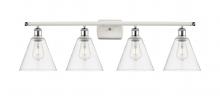  516-4W-WPC-GBC-82 - Berkshire - 4 Light - 38 inch - White Polished Chrome - Bath Vanity Light