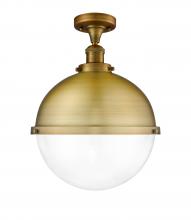 Innovations Lighting 517-1CH-BB-HFS-122-BB-LED - Hampden - 1 Light - 13 inch - Brushed Brass - Semi-Flush Mount