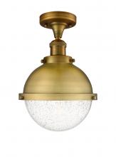  517-1CH-BB-HFS-84-BB - Hampden - 1 Light - 9 inch - Brushed Brass - Semi-Flush Mount