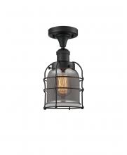 Innovations Lighting 517-1CH-BK-G53-CE-LED - Bell Cage - 1 Light - 5 inch - Matte Black - Semi-Flush Mount