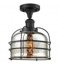 Innovations Lighting 517-1CH-BK-G78-CE-LED - Bell Cage - 1 Light - 8 inch - Matte Black - Semi-Flush Mount