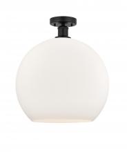 Innovations Lighting 616-1F-BK-G121-14 - Athens - 1 Light - 14 inch - Matte Black - Semi-Flush Mount