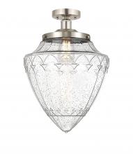 Innovations Lighting 616-1F-SN-G664-12 - Bridgeton - 1 Light - 12 inch - Brushed Satin Nickel - Semi-Flush Mount