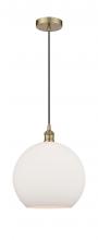 Innovations Lighting 616-1P-AB-G121-12-LED - Athens - 1 Light - 12 inch - Antique Brass - Cord hung - Mini Pendant