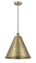 Innovations Lighting 616-1P-AB-MBC-16-AB-LED - Berkshire - 1 Light - 16 inch - Antique Brass - Cord hung - Mini Pendant