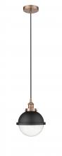  616-1PH-AC-HFS-84-BK - Edison - 1 Light - 9 inch - Antique Copper - Mini Pendant