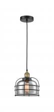 Innovations Lighting 616-1PH-BAB-G73-CE - Bell Cage - 1 Light - 9 inch - Black Antique Brass - Mini Pendant